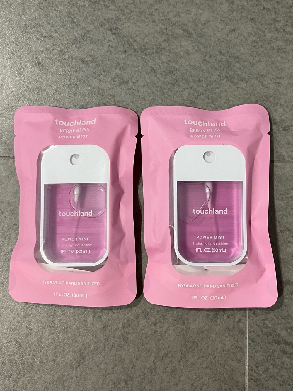 NWT Touchland Power Mist Hydrating Hand Sanitizer in Berry Bliss (2 x 1 fl oz)